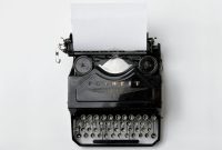 Wallpaper Black Favorite Typewriter with Printer Paper