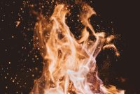 Wallpaper Close-Up Night Fire