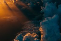 Wallpaper Clouds During Golden Hour