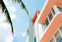 Wallpaper Low Angle White and Orange Concrete Building
