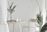 Wallpaper White Steel Chair and Round Table