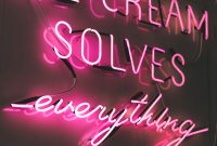 Wallpaper Pink Ice Cream LED Sign