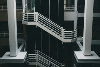 Wallpaper White and Black Concrete Building