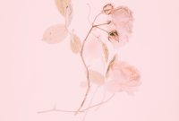 Wallpaper Pink Flower Painting