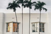 Wallpaper White Concrete Building with Palm Tree