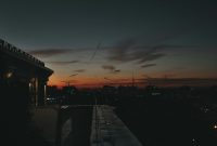 Wallpaper Gray Concrete Road During Sunset