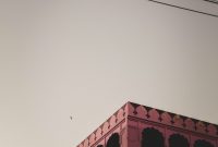 Wallpaper Red Concrete Building Under White Sky