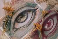 Wallpaper Brown and Gray Abstract Painting