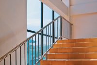 Wallpaper Brown Wooden Staircase Near Body of Water During Daytime