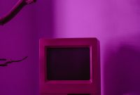 Wallpaper Gray CRT TV on White Wooden TV Rack
