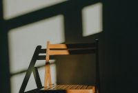 Wallpaper Brown Wooden Chair Near White Wall