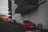 Wallpaper Red Car on the Road