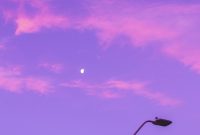 Wallpaper Black Street Light Under Purple Sky