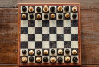 Wallpaper Brown and White Chessboard Game