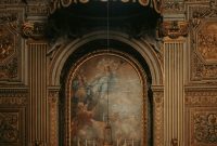 Wallpaper Brown Wooden Framed Jesus Christ Painting