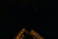 Wallpaper Illuminated Clock Tower at Night