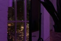 Wallpaper A Window with Purple Light
