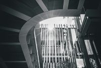 Wallpaper Modern Building with Large Glass Window