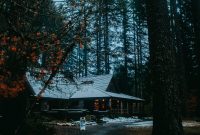 Wallpaper A House Nestled Among Trees