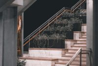 Wallpaper A Set of Stairs Leading Up to a Building