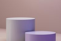 Wallpaper A White and Purple Object on a Table