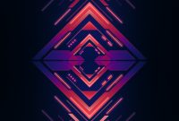Wallpaper A Dark Background with Red and Blue Pattern
