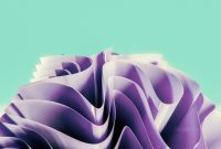 Wallpaper Purple Wave on Blue